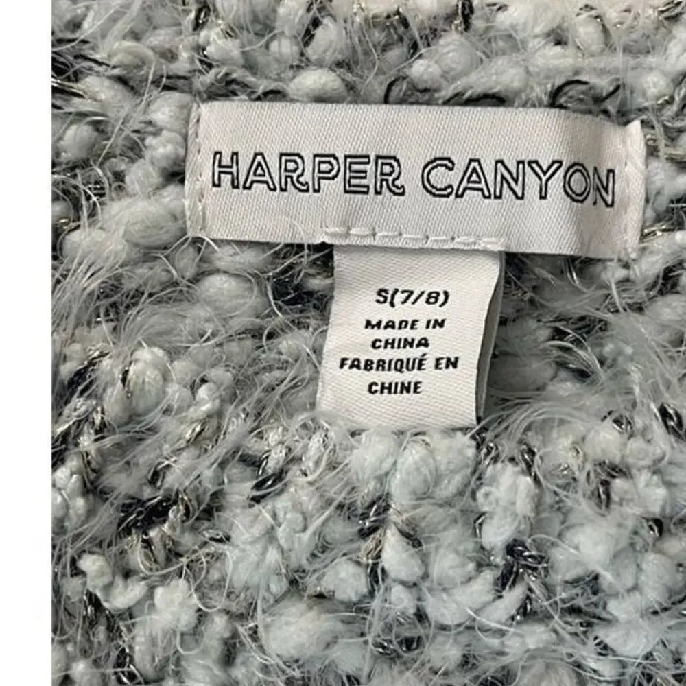 Harper Canyon Girls Knit Fuzzy Sweater Top Size Small‎ 7/8